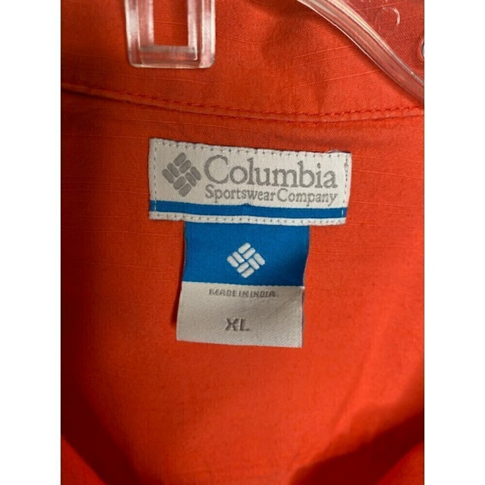 Columbia‎ Womens Shirt Orange Front Pockets Sleeveless Sz XL - Picture 3 of 3